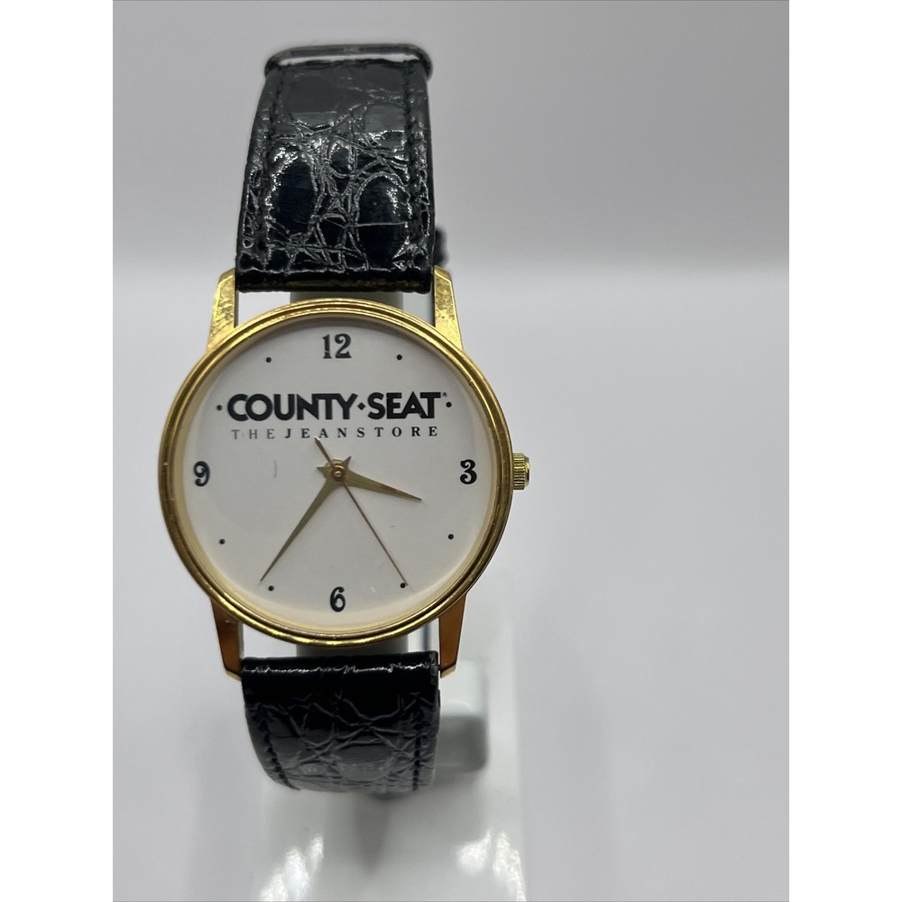 Vintage County Seat- The Jean Store Women's Quartz‎ Watch Leather Band- Working